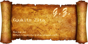 Gyukits Zita névjegykártya