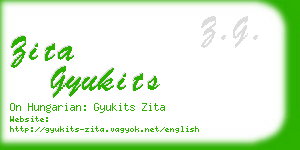 zita gyukits business card